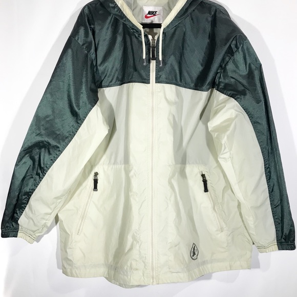 Nike Other - Nike Vintage 90s Green Hood Retro Windbreaker